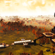 A city on a lush moon, before crashes made it uninhabitable.